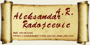 Aleksandar Radojčević vizit kartica